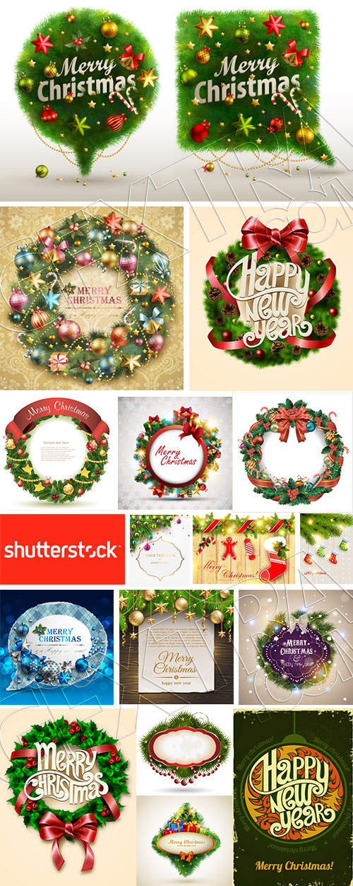 Christmas New Year Templates & Design Elements #3, 50xEPS