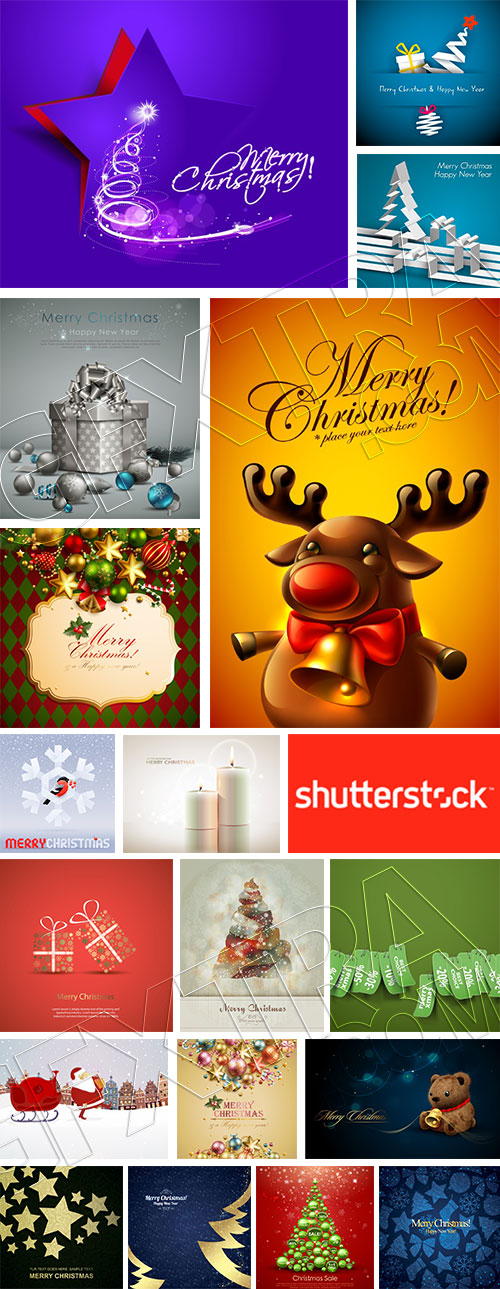 Christmas New Year Templates & Design Elements #4, 50xEPS