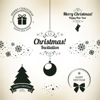 Christmas New Year Templates & Design Elements #4, 50xEPS