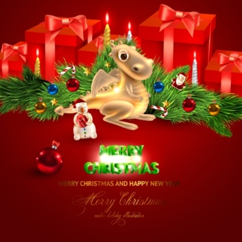 Christmas New Year Templates & Design Elements #4, 50xEPS