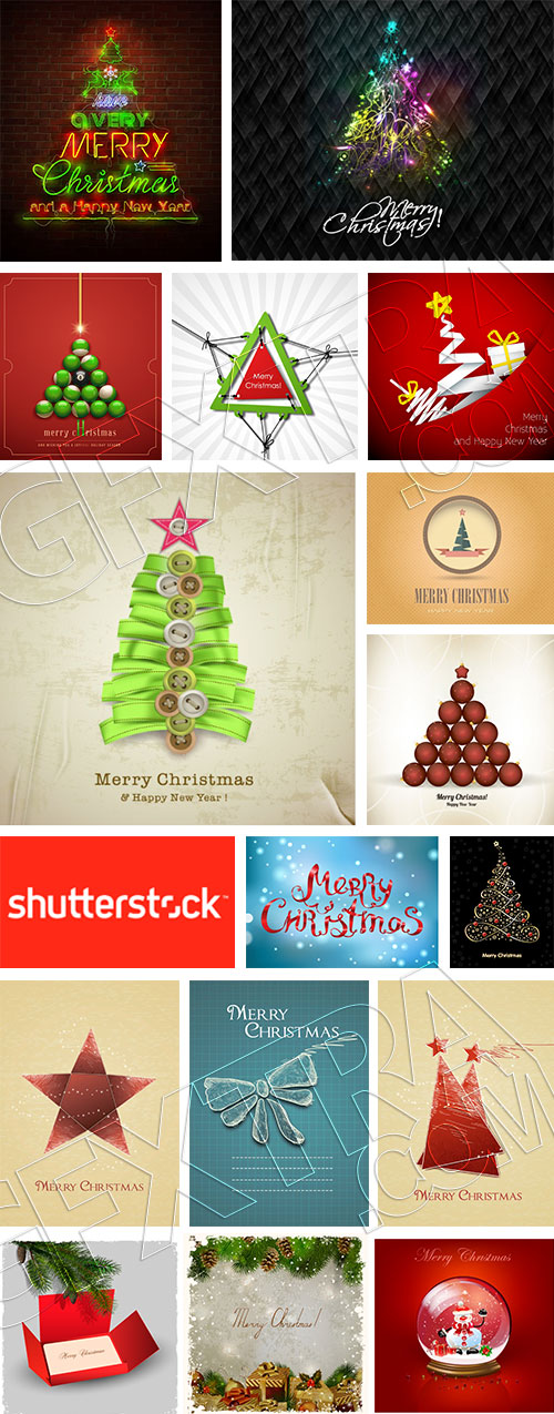Christmas New Year Templates & Design Elements #5, 50xEPS