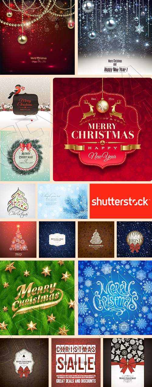 Christmas New Year Templates & Design Elements #6, 50xEPS
