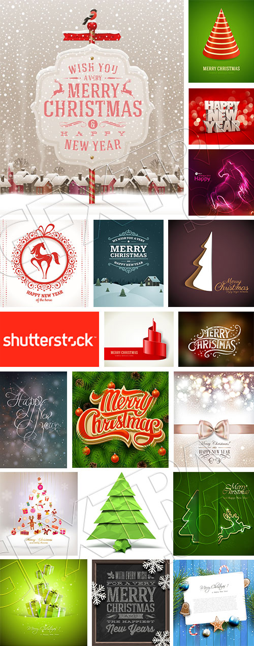 Christmas New Year Templates & Design Elements #7, 50xEPS