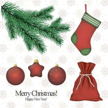 Christmas New Year Templates & Design Elements #8, 50xEPS