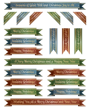 Christmas New Year Templates & Design Elements #8, 50xEPS