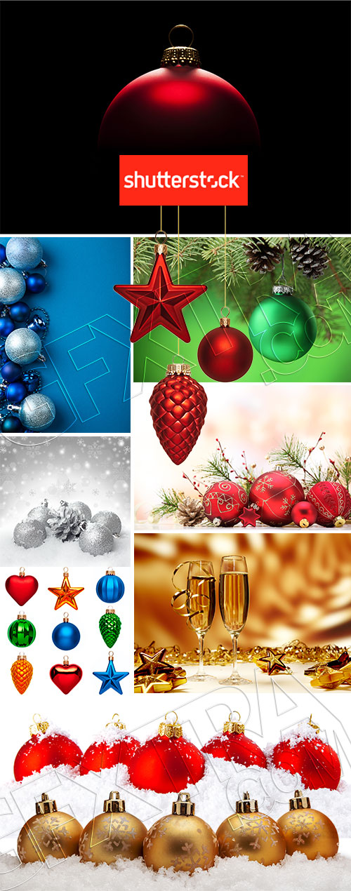 New Year Christmas Ornaments & Backgrounds 60xJPG