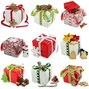 Christmas Ornamental Elements on White Backgrounds 72xJPG