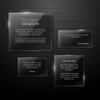 Glass Banners, Plates & Backgrounds 15xEPS Glass Banners, Plates & Backgrounds 15xEPS