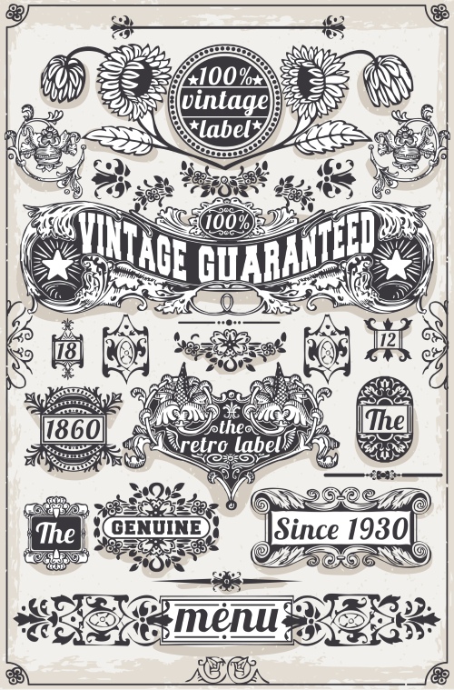 Vintage Hand Drawn Banners 2xEPS