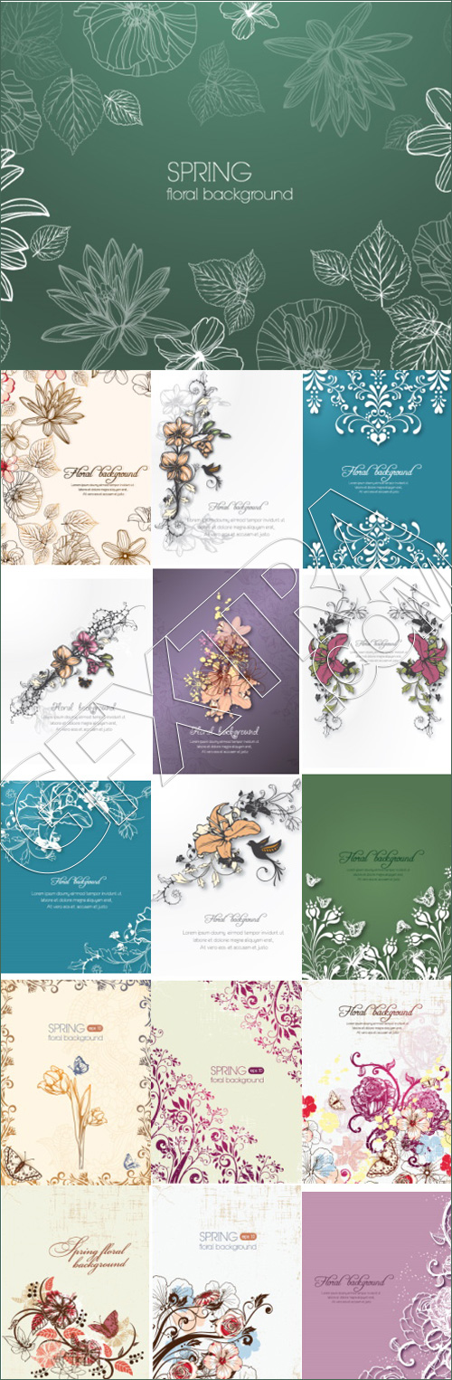 Floral Illustrations Set #2, 25xEPS