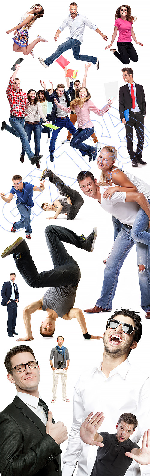 Young, Handsome and Fresh on White Background 25xJPG