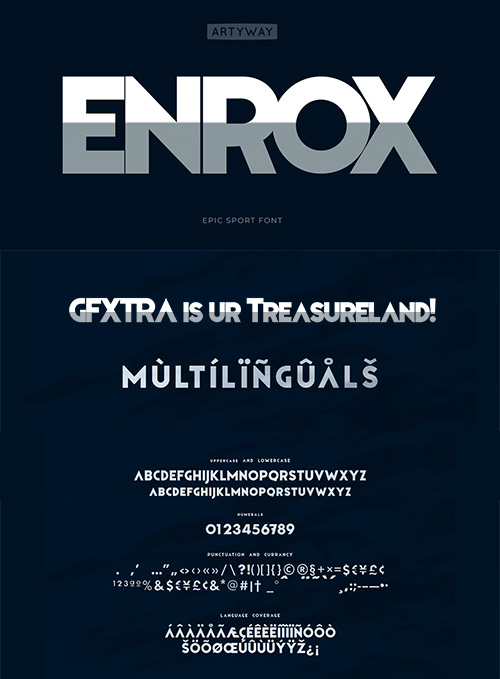Enrox - 2 Styles Font Family NEW! Enrox - 2 Styles Font Family NEW!