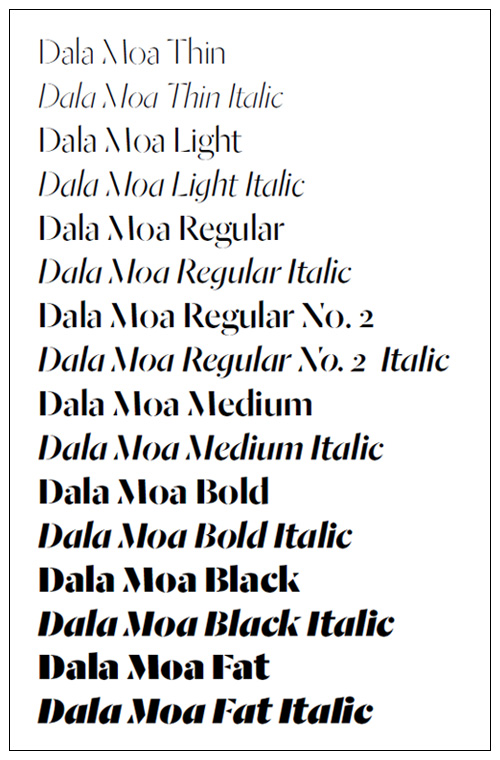 Dala Moa - 16 Styles Font Family NEW! Dala Moa - 16 Styles Font Family NEW!