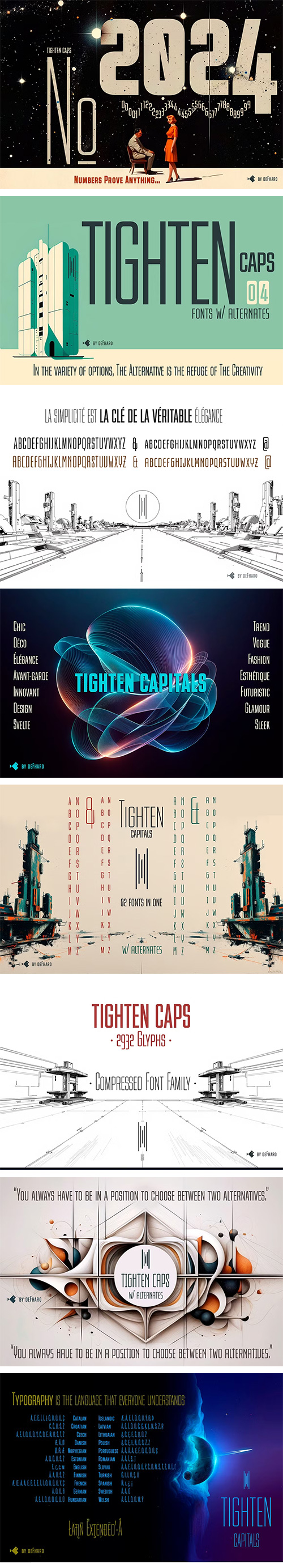 Tighten Capitals - 4 Styles Font Family 289902122 Tighten Capitals - 4 Styles Font Family 289902122