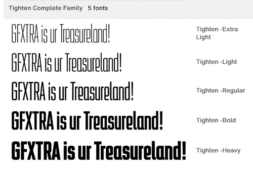 Tighten - 5 Styles Font Family NEW! Tighten - 5 Styles Font Family NEW!