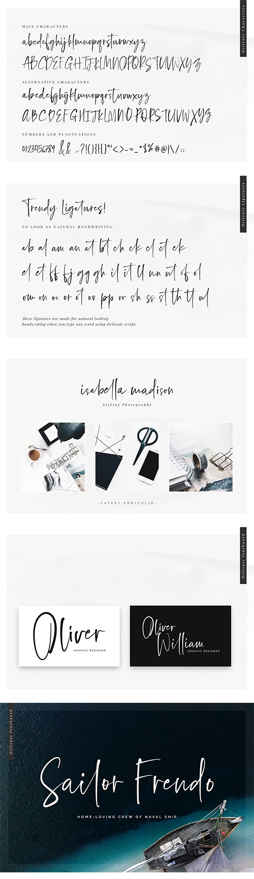 Delicate Script Font 2466247