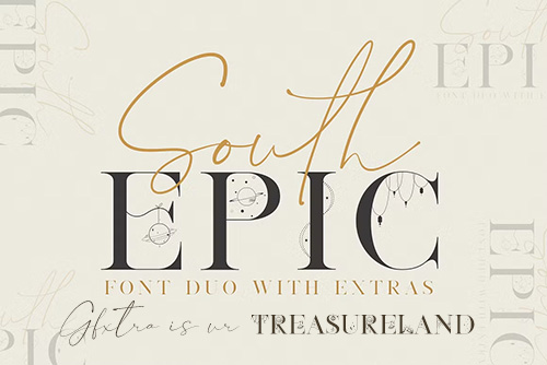 South Epic Dream Font Duo + Logos 4434776 South Epic Dream Font Duo + Logos 4434776