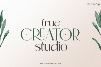 The Bright Lake Font Duo + Logos 6317435 The Bright Lake Font Duo + Logos 6317435