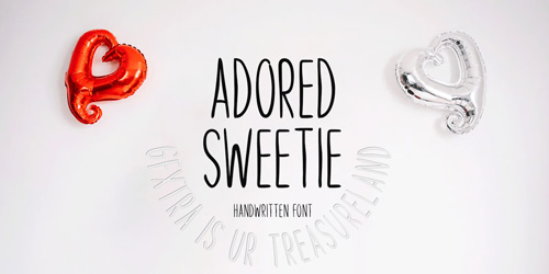 Adored Sweetie by Seemly Fonts OTF Adored Sweetie by Seemly Fonts OTF