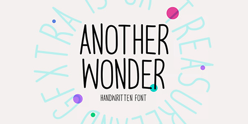 Another Wonder - A Simple & Sweet Handwritten Font OTF Another Wonder - A Simple & Sweet Handwritten Font OTF