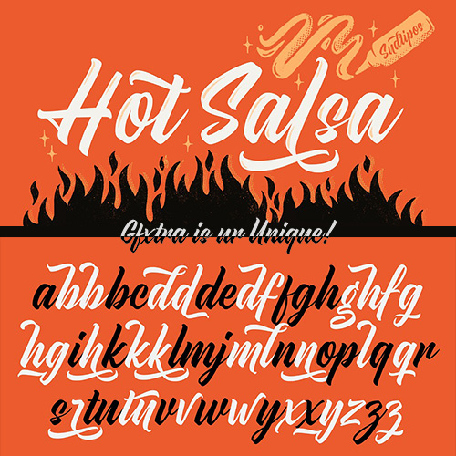 Hot Salsa Brush Font 4221435 Hot Salsa Brush Font 4221435