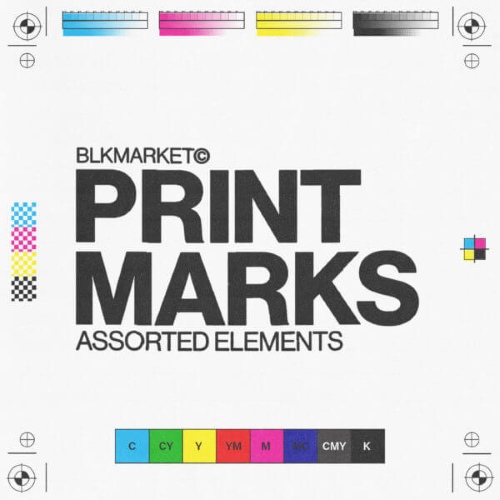 Print Marks Assorted Elements SVG, AI, PNG, PSD