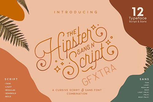 Hipster Style - Stylish Font Duo 12xOTF 4158440