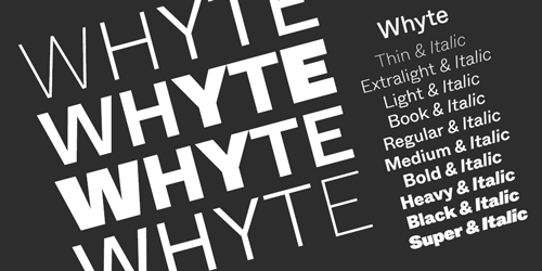 Whyte - 20 Styles Font Family