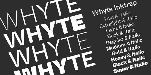 Whyte Inktrap - 20 Styles Font Family