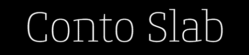 Conto Slab - 16 Styles + 2 Variables Font Family NEW!