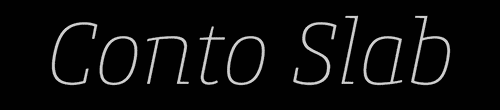 Conto Slab - 16 Styles + 2 Variables Font Family NEW!