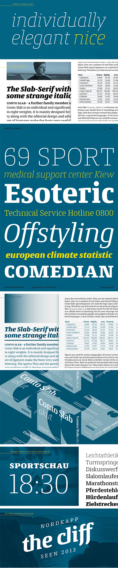 Conto Slab - 16 Styles + 2 Variables Font Family NEW!