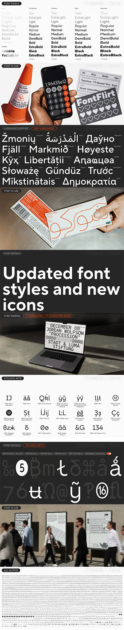 TT Norms Pro - 102 Styles + 2 Variable Fonts Family v4.100 2026
