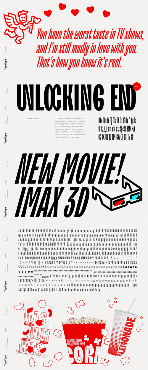 TT Trailers - 18 Styles + 1 Variable Font Family v2 NEW! TT Trailers - 18 Styles + 1 Variable Font Family v2 NEW!