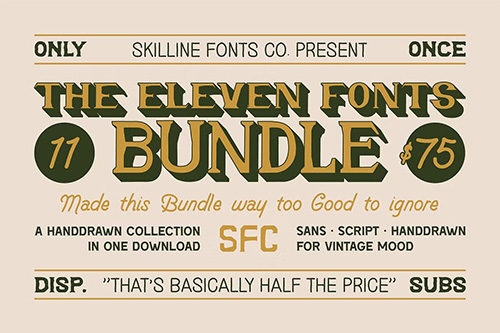 FC Vintage Fonts Bundle Vol. 1, 292113777