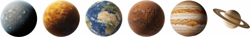 Solar System Planets 25xPNG