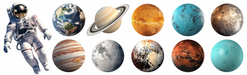 Solar System Planets 25xPNG