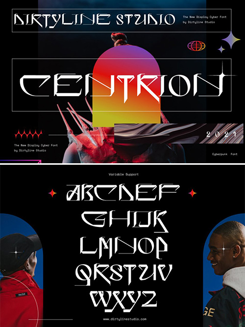 Centrion - Dual Static + Variable Font Family