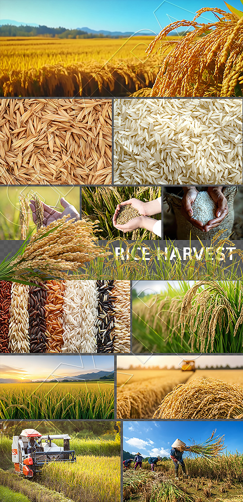 Rice Harvest 36xJPEG, 3xPNG