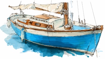 Nautical Watercolor Fishes 35xAI