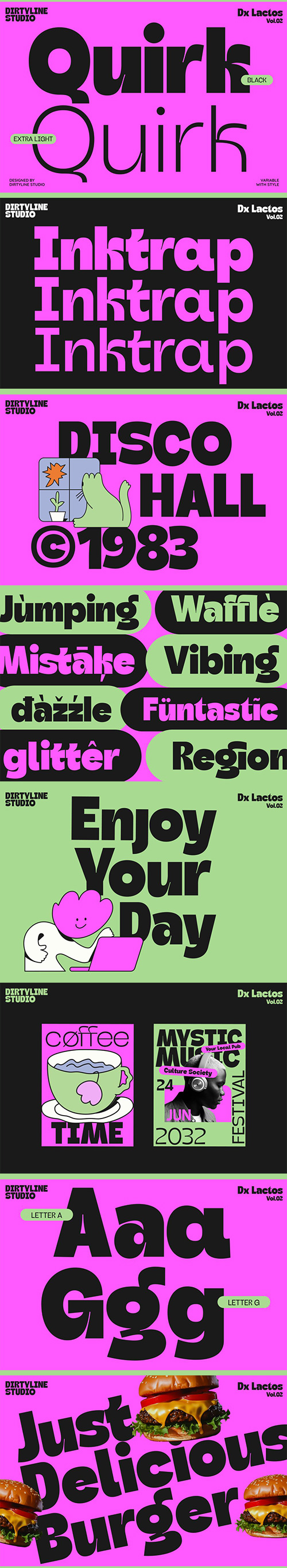 Dx Lactos Vol.02 - 9 Styles + Variable Font Family