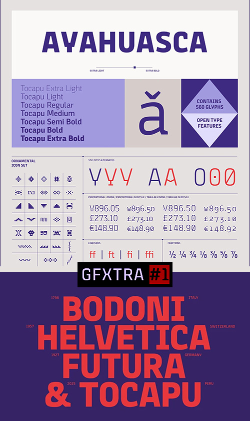 Tocapu - 7 Styles + Variable Font Family