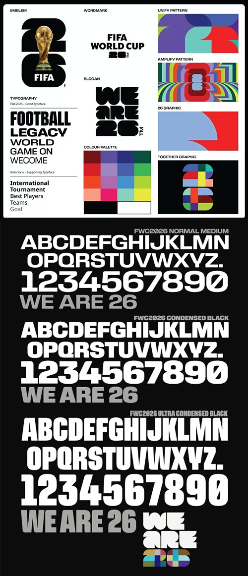 FWC 26 - FIFA WORLD CUP 26 Font Collection 32xOTF