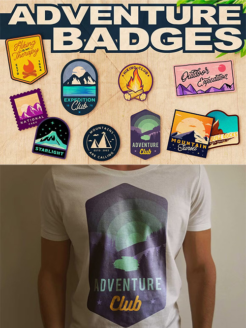 Adventure Badges Set AI/EPS/PSD 4968208