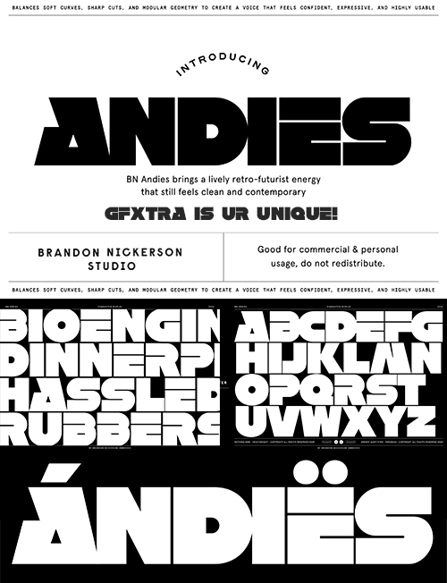 BN Andies - Single Style Font OTF BN Andies - Single Style Font OTF