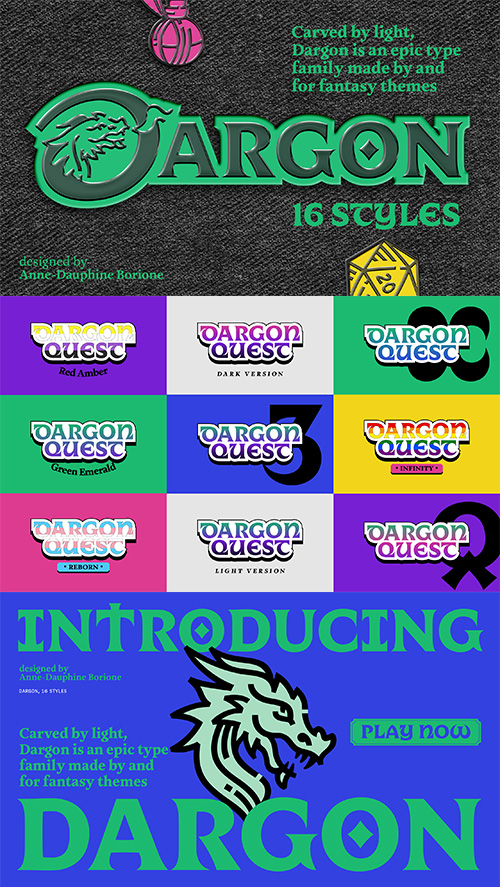 Dargon - 16 Styles + 2 Variable Fonts Family