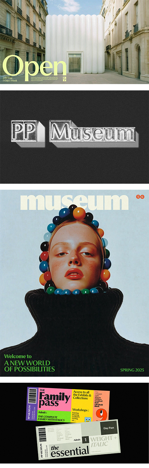 PP Museum - 18 Static + 2 Variable Fonts