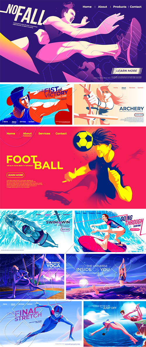 Sport Abstract Vector Templates 25xAI Sport Abstract Vector Templates 25xAI