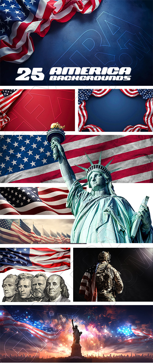 America Backgrounds 23xJPEG, 2xPNG