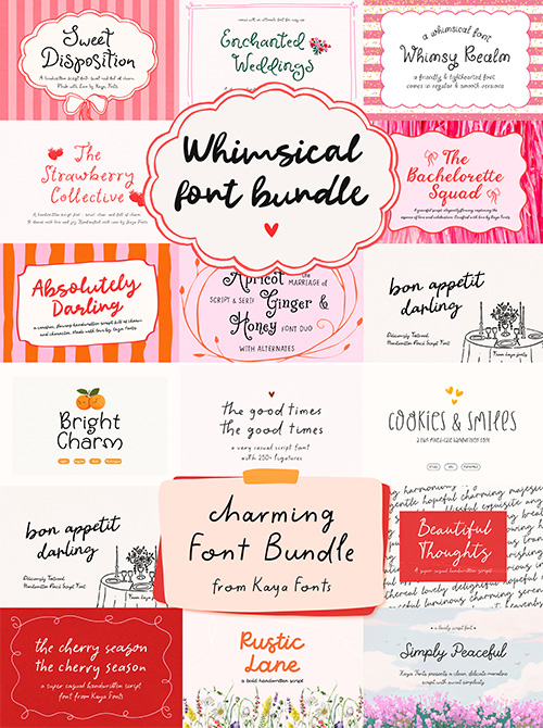 Whimsical & Charming Handwriting Fonts Bundle 5760403